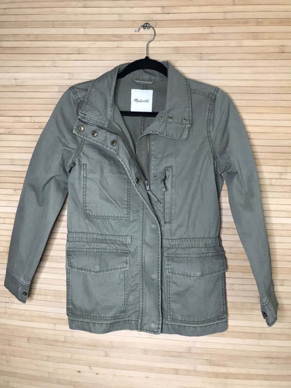 NWT Madewell Passage Jacket Military Olive Green Size XS L2512